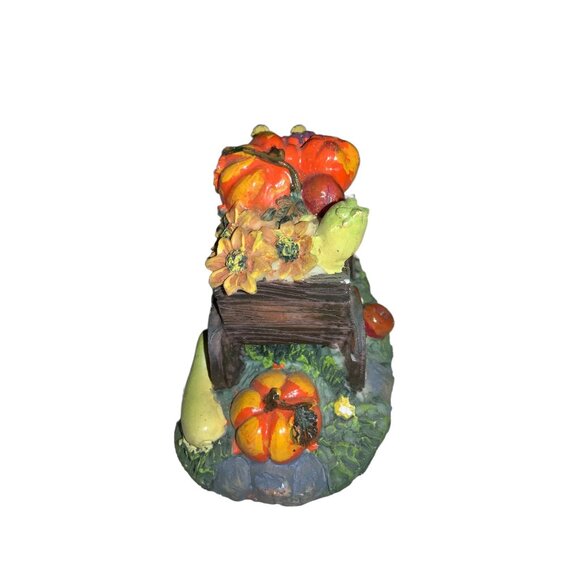 Thanksgiving Fall Harvest Wheel barrow Table top Decor - Picture 2 of 7